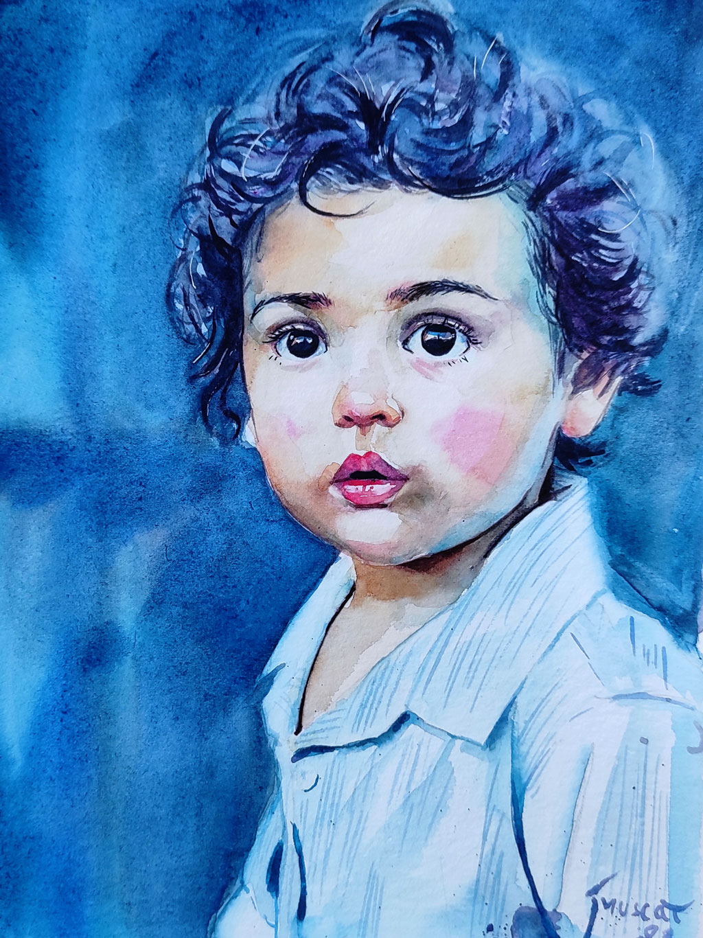 Aquarelle, Portrait - Jérôme MUSCAT portfolio 12