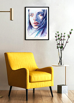 Choix de l'encadrement de qualité prêt à accrocher