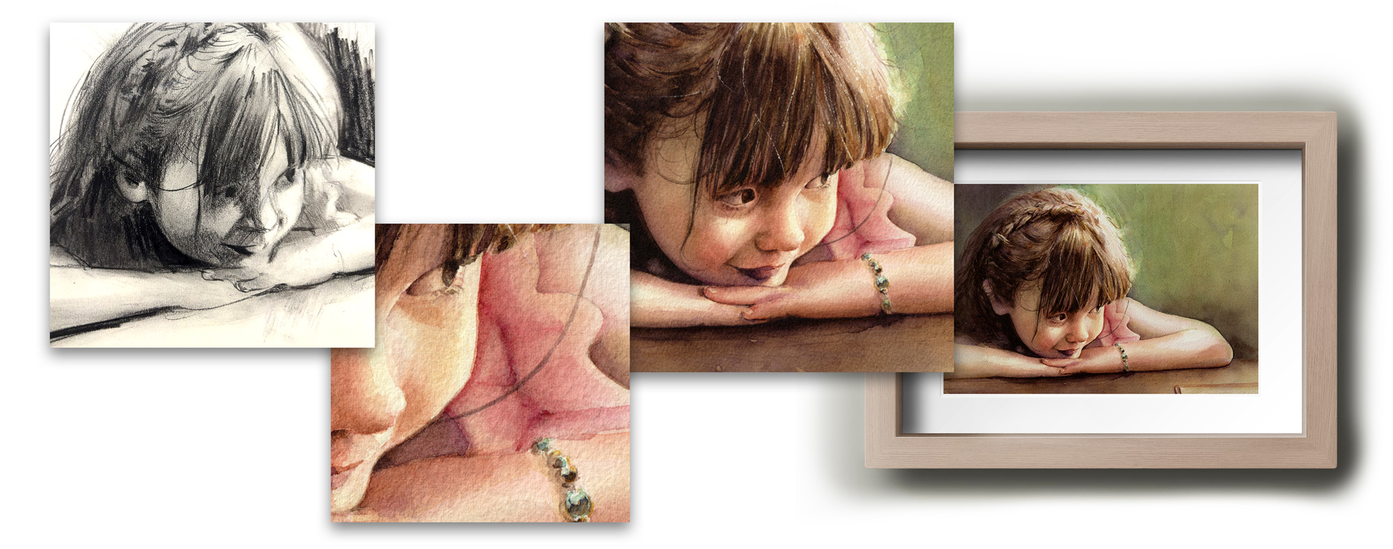 L'Art du portrait : à votre écoute du croquis préparatoire jusqu'à l'œuvre finale.