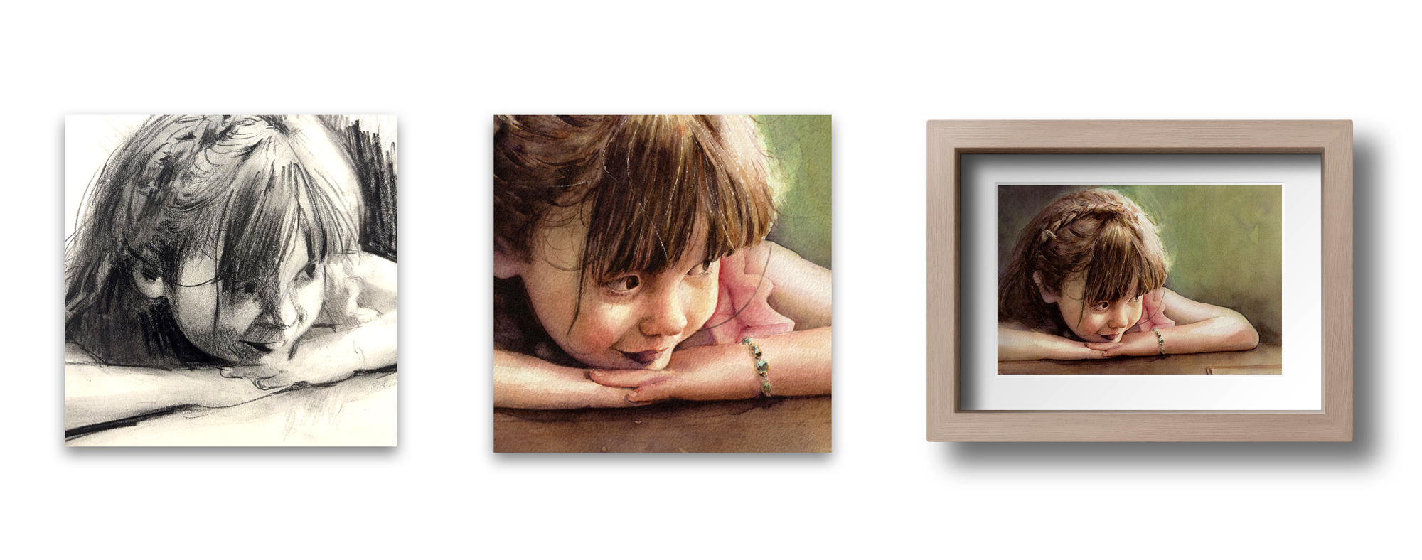 L'Art du portrait : à votre écoute du croquis préparatoire jusqu'à l'œuvre finale.