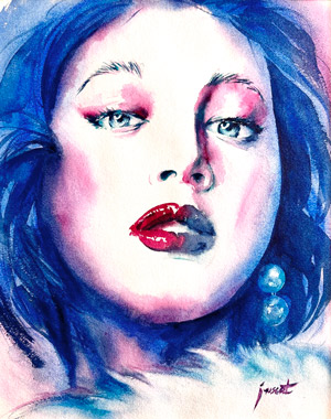 Amour retrouvé - Aquarelle 40x50cm