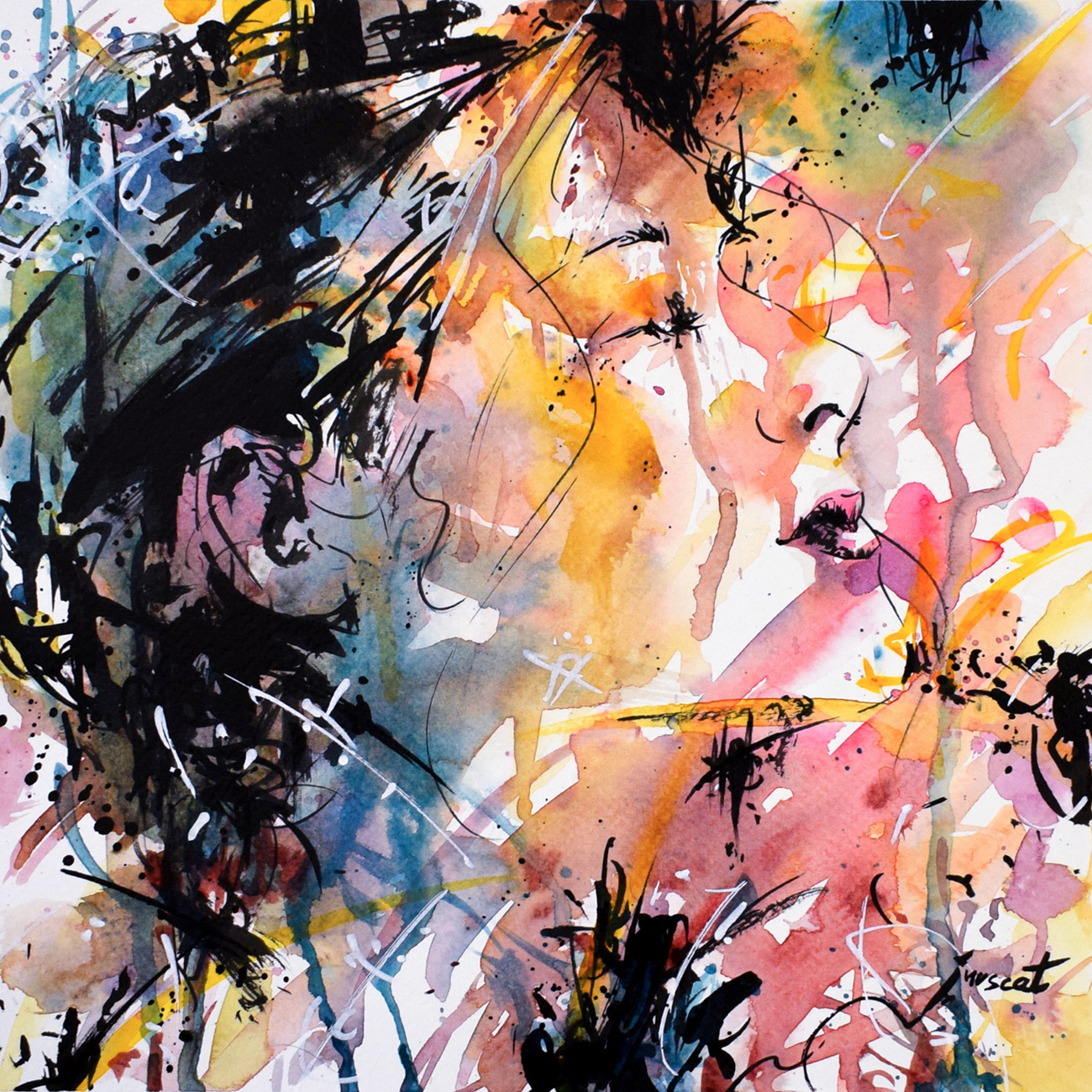 Impulsion XV - Techniques mixtes 30x30cm