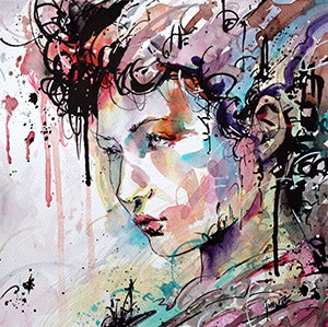 Impulsion IX - Techniques mixtes 30x30cm