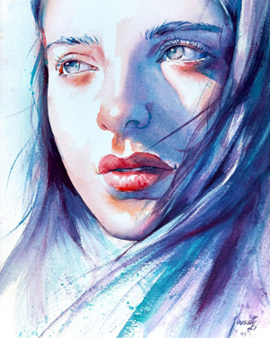 Irène 2 - Aquarelle 40x50cm